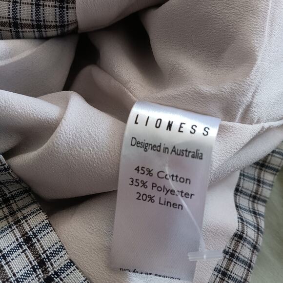 Lioness Multicolored Checkered Button Front Vest Top Sz M - Picture 6 of 6